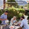 image:imageaddlon 150FT1446 Solar String Lights Outdoor with Remote LongLasting Waterproof Patio Lights Dimmable amp Timable Hanging Solar Light with 45 LED Bulbs for Outside Yard Garden Camping Gazebo966FT48 Sockets