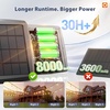 image:imageaddlon 150FT1446 Solar String Lights Outdoor with Remote LongLasting Waterproof Patio Lights Dimmable amp Timable Hanging Solar Light with 45 LED Bulbs for Outside Yard Garden Camping Gazebo966FT32 Sockets