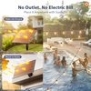 image:imageaddlon 150FT1446 Solar String Lights Outdoor with Remote LongLasting Waterproof Patio Lights Dimmable amp Timable Hanging Solar Light with 45 LED Bulbs for Outside Yard Garden Camping Gazebo1446FT45 Sockets