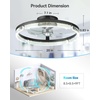 image:imageaddlon 2 Pack Ceiling Fans with Lights and Remote 20 Low Profile Ceiling Fans 30006000K Dimmable Modern Flush Mount LED Fan Light Fandelier Ceiling Fan for Bedroom Kitchen Living RoomBlack  Starry