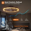 image:imageaddlon 2 Pack Ceiling Fans with Lights and Remote 20 Low Profile Ceiling Fans 30006000K Dimmable Modern Flush Mount LED Fan Light Fandelier Ceiling Fan for Bedroom Kitchen Living RoomBlack