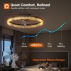 image:imageaddlon 2 Pack Ceiling Fans with Lights and Remote 20 Low Profile Ceiling Fans 30006000K Dimmable Modern Flush Mount LED Fan Light Fandelier Ceiling Fan for Bedroom Kitchen Living RoomBlack