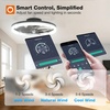 image:imageaddlon 2 Pack Ceiling Fans with Lights and Remote 20 Low Profile Ceiling Fans 30006000K Dimmable Modern Flush Mount LED Fan Light Fandelier Ceiling Fan for Bedroom Kitchen Living RoomBlack  Frosted