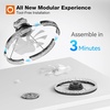 image:imageaddlon 2 Pack Ceiling Fans with Lights and Remote 20 Low Profile Ceiling Fans 30006000K Dimmable Modern Flush Mount LED Fan Light Fandelier Ceiling Fan for Bedroom Kitchen Living RoomBlack