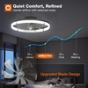 image:imageaddlon 2 Pack Ceiling Fans with Lights and Remote 20 Low Profile Ceiling Fans 30006000K Dimmable Modern Flush Mount LED Fan Light Fandelier Ceiling Fan for Bedroom Kitchen Living RoomBlack  Frosted
