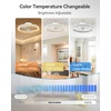 image:imageaddlon 2 Pack Ceiling Fans with Lights and Remote 20 Low Profile Ceiling Fans 30006000K Dimmable Modern Flush Mount LED Fan Light Fandelier Ceiling Fan for Bedroom Kitchen Living RoomWhite