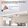 image:imageaddlon 2 Pack Ceiling Fans with Lights and Remote 20 Low Profile Ceiling Fans 30006000K Dimmable Modern Flush Mount LED Fan Light Fandelier Ceiling Fan for Bedroom Kitchen Living RoomBlack  Frosted
