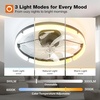 image:imageaddlon 2 Pack Ceiling Fans with Lights and Remote 20 Low Profile Ceiling Fans 30006000K Dimmable Modern Flush Mount LED Fan Light Fandelier Ceiling Fan for Bedroom Kitchen Living RoomBlack  Frosted