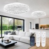 image:imageaddlon 2 Pack Ceiling Fans with Lights and Remote 20 Low Profile Ceiling Fans 30006000K Dimmable Modern Flush Mount LED Fan Light Fandelier Ceiling Fan for Bedroom Kitchen Living RoomWhite