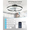 image:imageaddlon 2 Pack Ceiling Fans with Lights and Remote 20 Low Profile Ceiling Fans 30006000K Dimmable Modern Flush Mount LED Fan Light Fandelier Ceiling Fan for Bedroom Kitchen Living RoomBlack  Starry