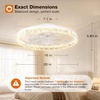 image:imageaddlon 2 Pack Ceiling Fans with Lights and Remote 20 Low Profile Ceiling Fans 30006000K Dimmable Modern Flush Mount LED Fan Light Fandelier Ceiling Fan for Bedroom Kitchen Living RoomWhite