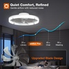 image:imageaddlon 2 Pack Ceiling Fans with Lights and Remote 20 Low Profile Ceiling Fans 30006000K Dimmable Modern Flush Mount LED Fan Light Fandelier Ceiling Fan for Bedroom Kitchen Living RoomWhite  Frosted