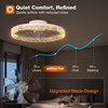 image:imageaddlon 2 Pack Ceiling Fans with Lights and Remote 20 Low Profile Ceiling Fans 30006000K Dimmable Modern Flush Mount LED Fan Light Fandelier Ceiling Fan for Bedroom Kitchen Living RoomWhite