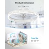 image:imageaddlon 2 Pack Ceiling Fans with Lights and Remote 20 Low Profile Ceiling Fans 30006000K Dimmable Modern Flush Mount LED Fan Light Fandelier Ceiling Fan for Bedroom Kitchen Living RoomWhite  Starry