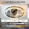 image:imageaddlon 2 Pack Ceiling Fans with Lights and Remote 20 Low Profile Ceiling Fans 30006000K Dimmable Modern Flush Mount LED Fan Light Fandelier Ceiling Fan for Bedroom Kitchen Living RoomBlack