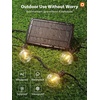 image:imageaddlon 50FT Solar String Lights for Outside G50 Waterproof with USB Port Solar Patio Lights Outdoor Solar Powered LED Bulbs 3 Light Modes for Backyard Porch Garden Market Bistro Camping100FT
