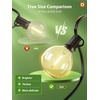 image:imageaddlon 50FT Solar String Lights for Outside G50 Waterproof with USB Port Solar Patio Lights Outdoor Solar Powered LED Bulbs 3 Light Modes for Backyard Porch Garden Market Bistro Camping50FT