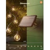 image:imageaddlon 50FT Solar String Lights for Outside G50 Waterproof with USB Port Solar Patio Lights Outdoor Solar Powered LED Bulbs 3 Light Modes for Backyard Porch Garden Market Bistro Camping200FT