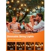 image:imageaddlon 100FT2Pack50FT Outdoor String Lights G40 Globe LED Patio Lights Waterproof with 54 Shatterproof Bulbs4 Spare ETL Dimmable Outside Hanging Lights Connectable for Yard Garden Backyard100FT50 Sockets