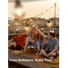 image:imageaddlon 100FT2Pack50FT Outdoor String Lights G40 Globe LED Patio Lights Waterproof with 54 Shatterproof Bulbs4 Spare ETL Dimmable Outside Hanging Lights Connectable for Yard Garden Backyard100FT50 Sockets