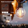 image:imageaddlon 100FT2Pack50FT Outdoor String Lights G40 Globe LED Patio Lights Waterproof with 54 Shatterproof Bulbs4 Spare ETL Dimmable Outside Hanging Lights Connectable for Yard Garden Backyard200FT
