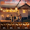 image:imageaddlon 100FT2Pack50FT Outdoor String Lights G40 Globe LED Patio Lights Waterproof with 54 Shatterproof Bulbs4 Spare ETL Dimmable Outside Hanging Lights Connectable for Yard Garden Backyard50FT25 Sockets