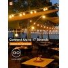 image:imageaddlon 100FT2Pack50FT Outdoor String Lights G40 Globe LED Patio Lights Waterproof with 54 Shatterproof Bulbs4 Spare ETL Dimmable Outside Hanging Lights Connectable for Yard Garden Backyard100FT50 Sockets