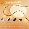 image:imageaddlon 100FT2Pack50FT Outdoor String Lights G40 Globe LED Patio Lights Waterproof with 54 Shatterproof Bulbs4 Spare ETL Dimmable Outside Hanging Lights Connectable for Yard Garden Backyard50FT25 Sockets