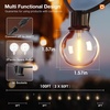 image:imageaddlon 100FT2Pack50FT Outdoor String Lights G40 Globe LED Patio Lights Waterproof with 54 Shatterproof Bulbs4 Spare ETL Dimmable Outside Hanging Lights Connectable for Yard Garden Backyard100FT