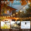 image:imageaddlon 100FT2Pack50FT Outdoor String Lights G40 Globe LED Patio Lights Waterproof with 54 Shatterproof Bulbs4 Spare ETL Dimmable Outside Hanging Lights Connectable for Yard Garden Backyard200FT100 Sockets
