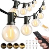 image:imageaddlon 100FT2Pack50FT Outdoor String Lights G40 Globe LED Patio Lights Waterproof with 54 Shatterproof Bulbs4 Spare ETL Dimmable Outside Hanging Lights Connectable for Yard Garden Backyard200FT100 Sockets