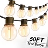 image:imageaddlon 100FT2Pack50FT Outdoor String Lights G40 Globe LED Patio Lights Waterproof with 54 Shatterproof Bulbs4 Spare ETL Dimmable Outside Hanging Lights Connectable for Yard Garden Backyard50FT25 Sockets