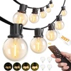 image:imageaddlon 100FT2Pack50FT Outdoor String Lights G40 Globe LED Patio Lights Waterproof with 54 Shatterproof Bulbs4 Spare ETL Dimmable Outside Hanging Lights Connectable for Yard Garden Backyard200FT