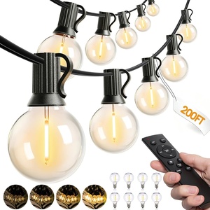 image:imageaddlon 100FT2Pack50FT Outdoor String Lights G40 Globe LED Patio Lights Waterproof with 54 Shatterproof Bulbs4 Spare ETL Dimmable Outside Hanging Lights Connectable for Yard Garden Backyard200FT100 Sockets