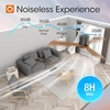 image:imageaddlon 2 Pack 52 Inch Ceiling Fans with Lights Downrod Remote Wood Black  3CCT Dimmable Light 6 Speeds Quiet Reversible DC Motor 3 Wood Blades Timer Memory IndoorCovered Outdoor areasFlush Mountno Light