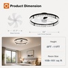 image:imageaddlon 27 Flower Low Profile Ceiling Fans with Lights and Remote White  Flush Mount Fandelier RemoteBluetooth App Control 30006000K Dimmable LED Timer Memory Bedroom Kitchen Living roomBlack  Crystal