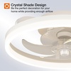 image:imageaddlon 27 Flower Low Profile Ceiling Fans with Lights and Remote White  Flush Mount Fandelier RemoteBluetooth App Control 30006000K Dimmable LED Timer Memory Bedroom Kitchen Living roomWhite