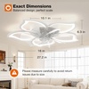 image:imageaddlon 27 Flower Low Profile Ceiling Fans with Lights and Remote White  Flush Mount Fandelier RemoteBluetooth App Control 30006000K Dimmable LED Timer Memory Bedroom Kitchen Living roomWhite  Flower