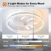 image:imageaddlon 27 Flower Low Profile Ceiling Fans with Lights and Remote White  Flush Mount Fandelier RemoteBluetooth App Control 30006000K Dimmable LED Timer Memory Bedroom Kitchen Living roomWhite  Starry