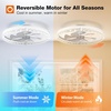 image:imageaddlon 27 Flower Low Profile Ceiling Fans with Lights and Remote White  Flush Mount Fandelier RemoteBluetooth App Control 30006000K Dimmable LED Timer Memory Bedroom Kitchen Living roomWhite  Crystal