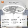 image:imageaddlon 27 Flower Low Profile Ceiling Fans with Lights and Remote White  Flush Mount Fandelier RemoteBluetooth App Control 30006000K Dimmable LED Timer Memory Bedroom Kitchen Living roomWhite