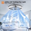 image:imageaddlon 27 Flower Low Profile Ceiling Fans with Lights and Remote White  Flush Mount Fandelier RemoteBluetooth App Control 30006000K Dimmable LED Timer Memory Bedroom Kitchen Living roomBlack  Crystal