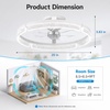 image:imageaddlon 27 Flower Low Profile Ceiling Fans with Lights and Remote White  Flush Mount Fandelier RemoteBluetooth App Control 30006000K Dimmable LED Timer Memory Bedroom Kitchen Living roomWhite  Starry