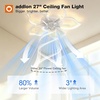 image:imageaddlon 27 Flower Low Profile Ceiling Fans with Lights and Remote White  Flush Mount Fandelier RemoteBluetooth App Control 30006000K Dimmable LED Timer Memory Bedroom Kitchen Living roomWhite  Flower