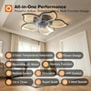 image:imageaddlon 27 Flower Low Profile Ceiling Fans with Lights and Remote White  Flush Mount Fandelier RemoteBluetooth App Control 30006000K Dimmable LED Timer Memory Bedroom Kitchen Living roomBlack  Flower