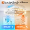 image:imageaddlon 27 Flower Low Profile Ceiling Fans with Lights and Remote White  Flush Mount Fandelier RemoteBluetooth App Control 30006000K Dimmable LED Timer Memory Bedroom Kitchen Living roomWhite  Crystal