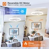 image:imageaddlon 27 Flower Low Profile Ceiling Fans with Lights and Remote White  Flush Mount Fandelier RemoteBluetooth App Control 30006000K Dimmable LED Timer Memory Bedroom Kitchen Living roomWhite