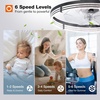 image:imageaddlon 27 Flower Low Profile Ceiling Fans with Lights and Remote White  Flush Mount Fandelier RemoteBluetooth App Control 30006000K Dimmable LED Timer Memory Bedroom Kitchen Living roomBlack  Starry