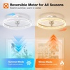 image:imageaddlon 27 Flower Low Profile Ceiling Fans with Lights and Remote White  Flush Mount Fandelier RemoteBluetooth App Control 30006000K Dimmable LED Timer Memory Bedroom Kitchen Living roomWhite  Starry