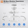 image:imageaddlon 27 Flower Low Profile Ceiling Fans with Lights and Remote White  Flush Mount Fandelier RemoteBluetooth App Control 30006000K Dimmable LED Timer Memory Bedroom Kitchen Living roomWhite  Starry